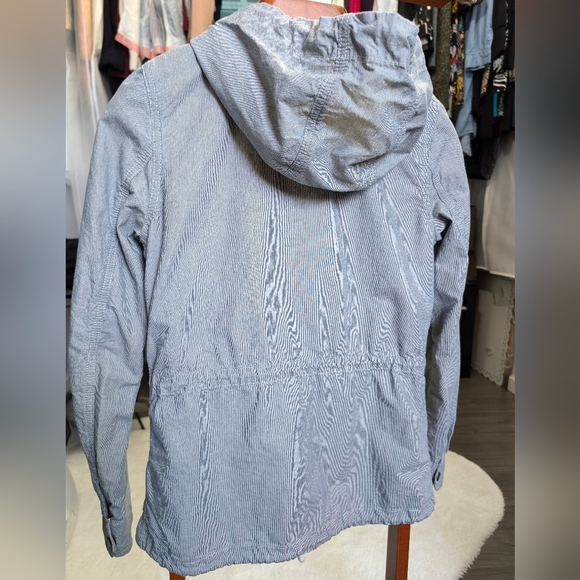 Nautical Navy/White Striped Light Weight Jacket - Picture 3 of 6